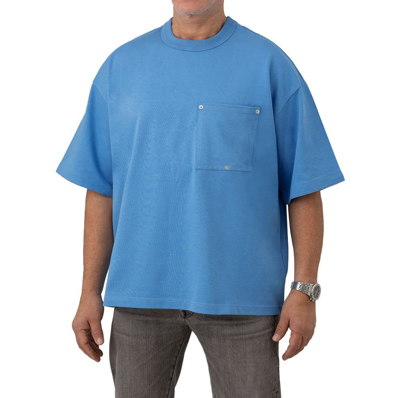 Light Blue Cotton T-Shirt Bottega Veneta