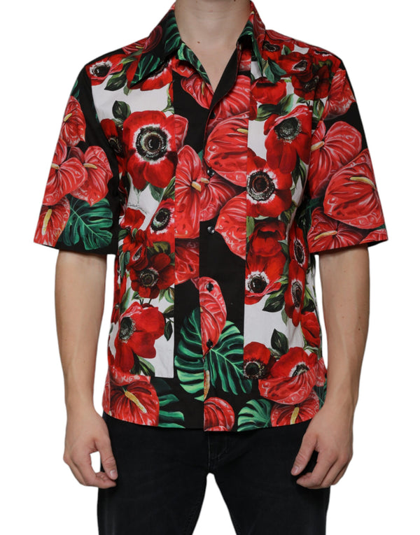 Multicolor Anemone Button Down Casual Shirt Dolce & Gabbana