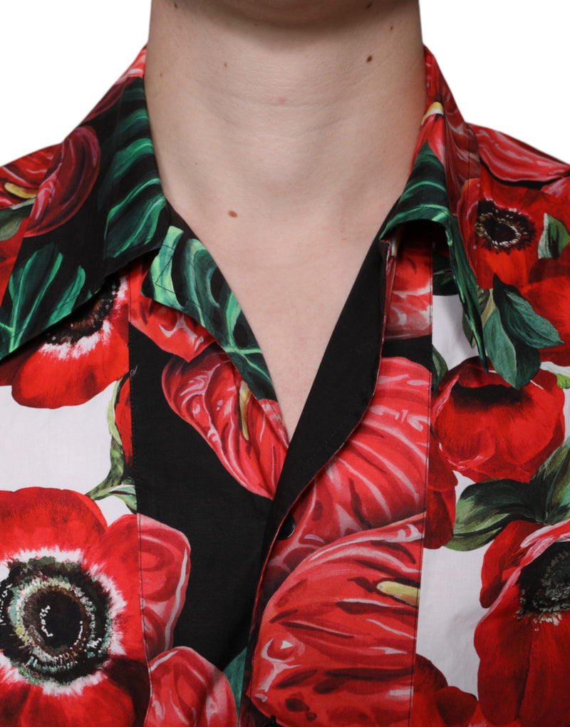 Multicolor Anemone Button Down Casual Shirt Dolce & Gabbana