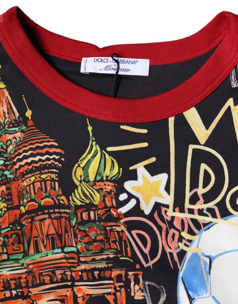 Multicolor Graphic Print Cotton Crew Neck T-shirt Dolce & Gabbana