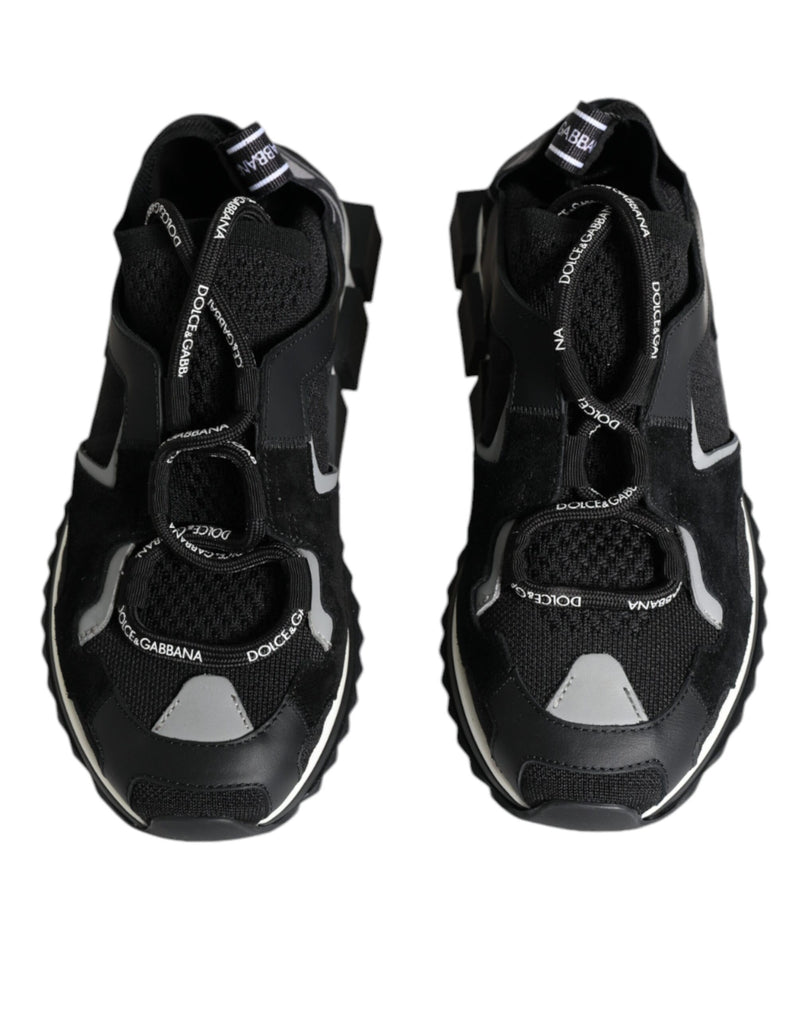 Black Mesh Sorrento Trekking Sneakers Shoes Dolce & Gabbana