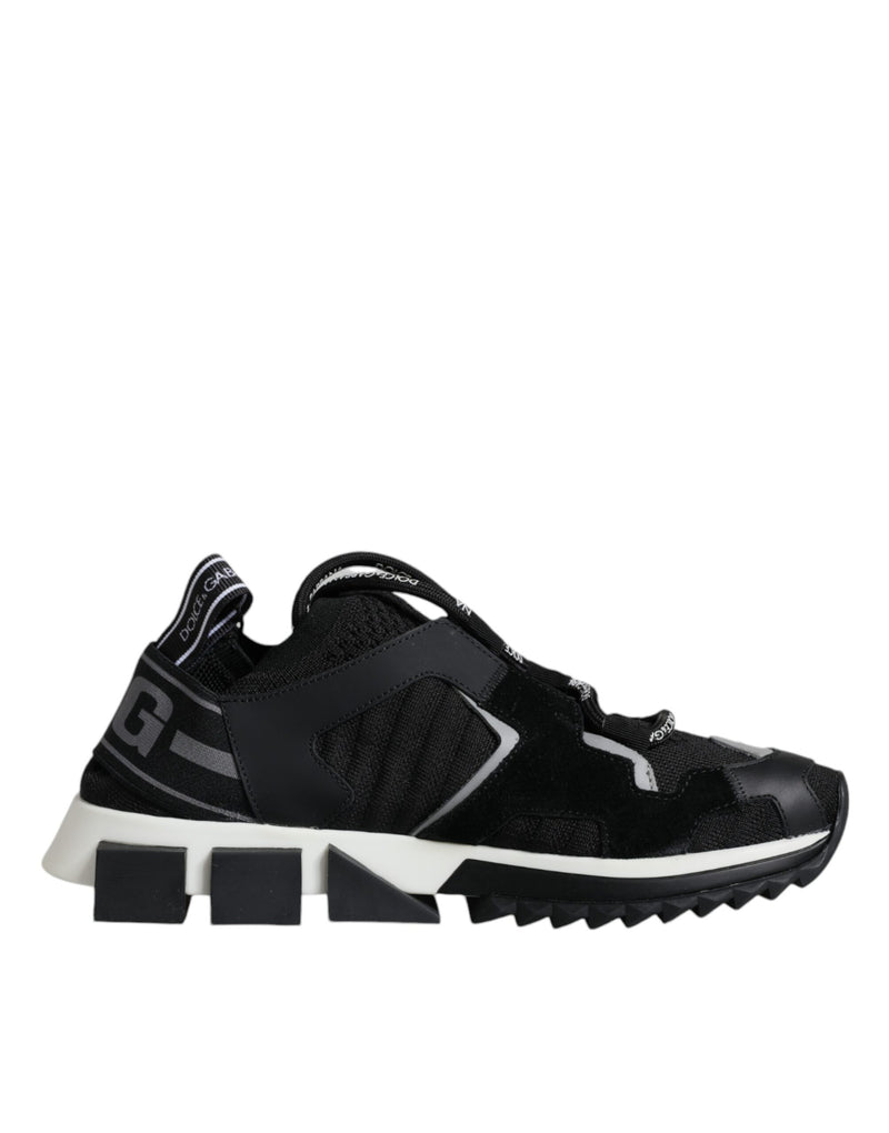 Black Mesh Sorrento Trekking Sneakers Shoes Dolce & Gabbana