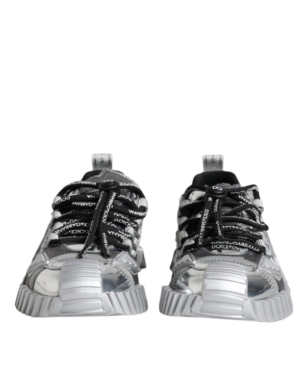 Silver Polyester NS1 Low Top Sneakers Shoes Dolce & Gabbana