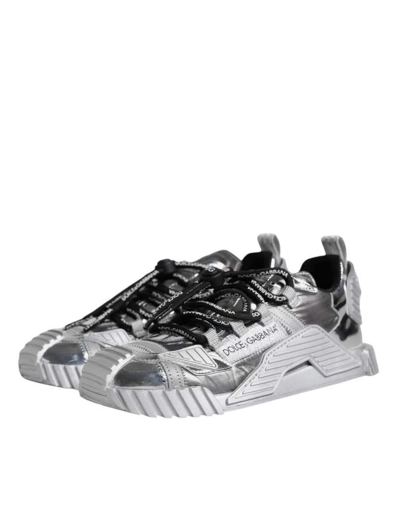 Silver Polyester NS1 Low Top Sneakers Shoes Dolce & Gabbana