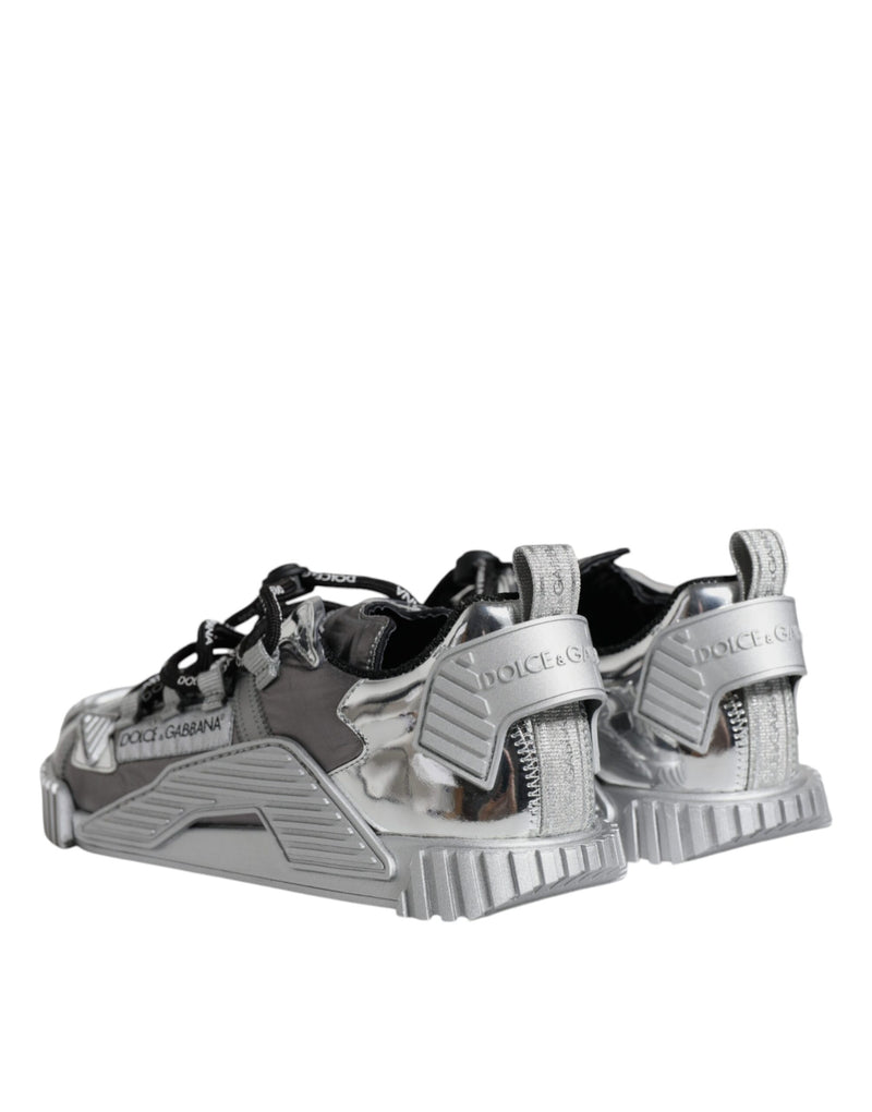 Silver Polyester NS1 Low Top Sneakers Shoes Dolce & Gabbana