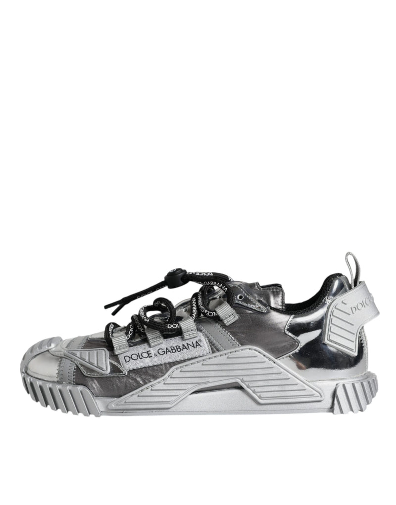 Silver Polyester NS1 Low Top Sneakers Shoes Dolce & Gabbana