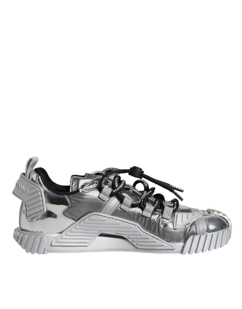 Silver Polyester NS1 Low Top Sneakers Shoes Dolce & Gabbana