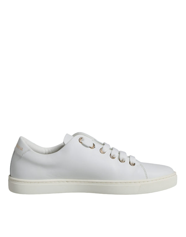 White Portofino Sacred Heart Sneakers Shoes Dolce & Gabbana