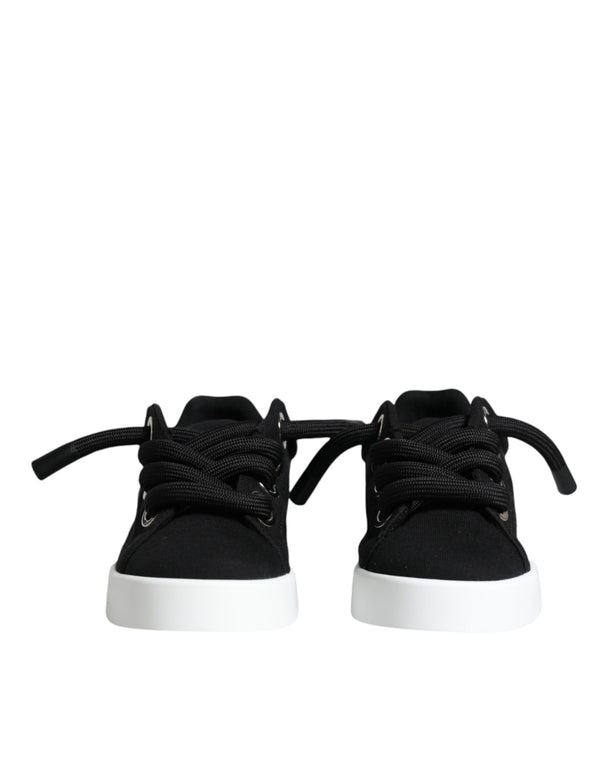 Black Portofino Low Top Sneakers Shoes Dolce & Gabbana