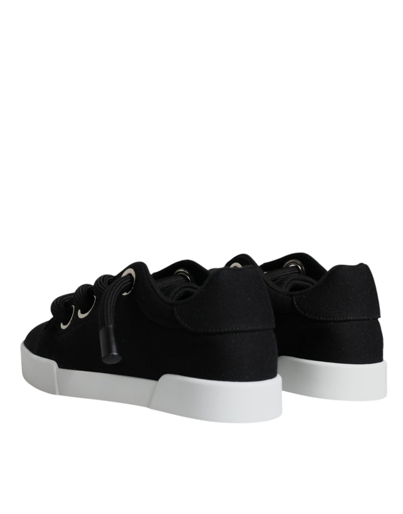 Black Portofino Low Top Sneakers Shoes Dolce & Gabbana