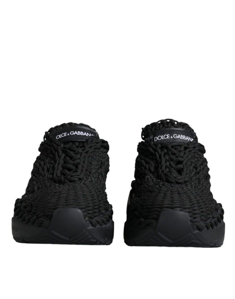 Black Knitted Daymaster Sneakers Shoes Dolce & Gabbana