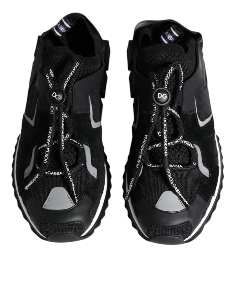 Black Mesh Sorrento Trekking Sneakers Shoes Dolce & Gabbana