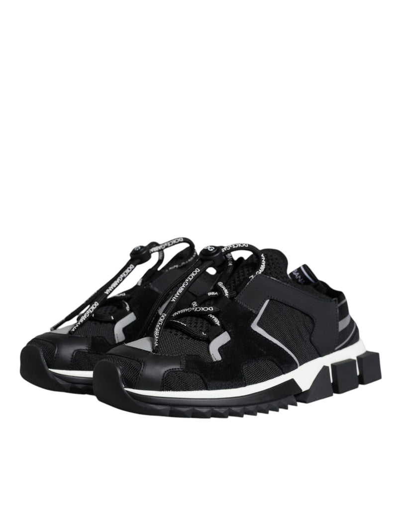 Black Mesh Sorrento Trekking Sneakers Shoes Dolce & Gabbana