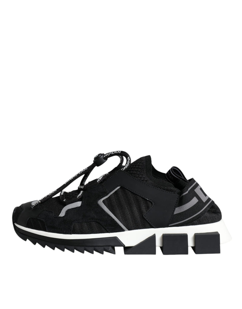 Black Mesh Sorrento Trekking Sneakers Shoes Dolce & Gabbana