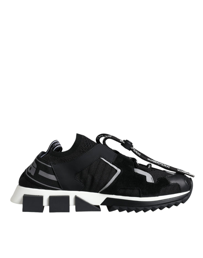 Black Mesh Sorrento Trekking Sneakers Shoes Dolce & Gabbana