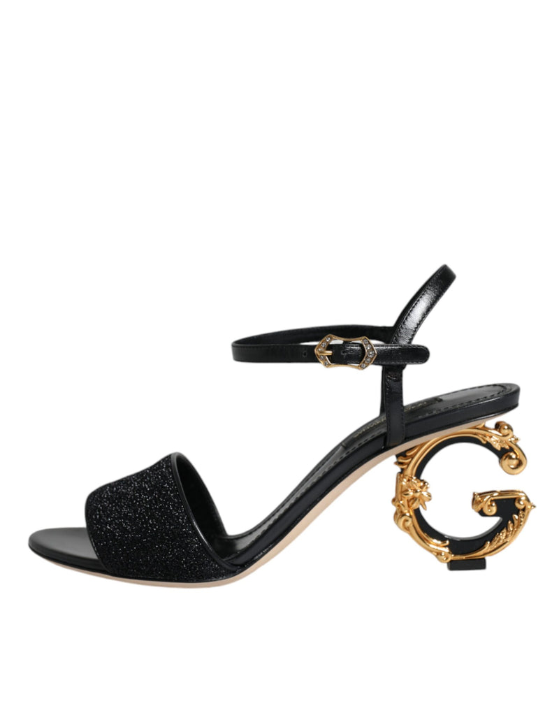 Black KEIRA Heels Ankle Strap Sandals Shoes Dolce & Gabbana