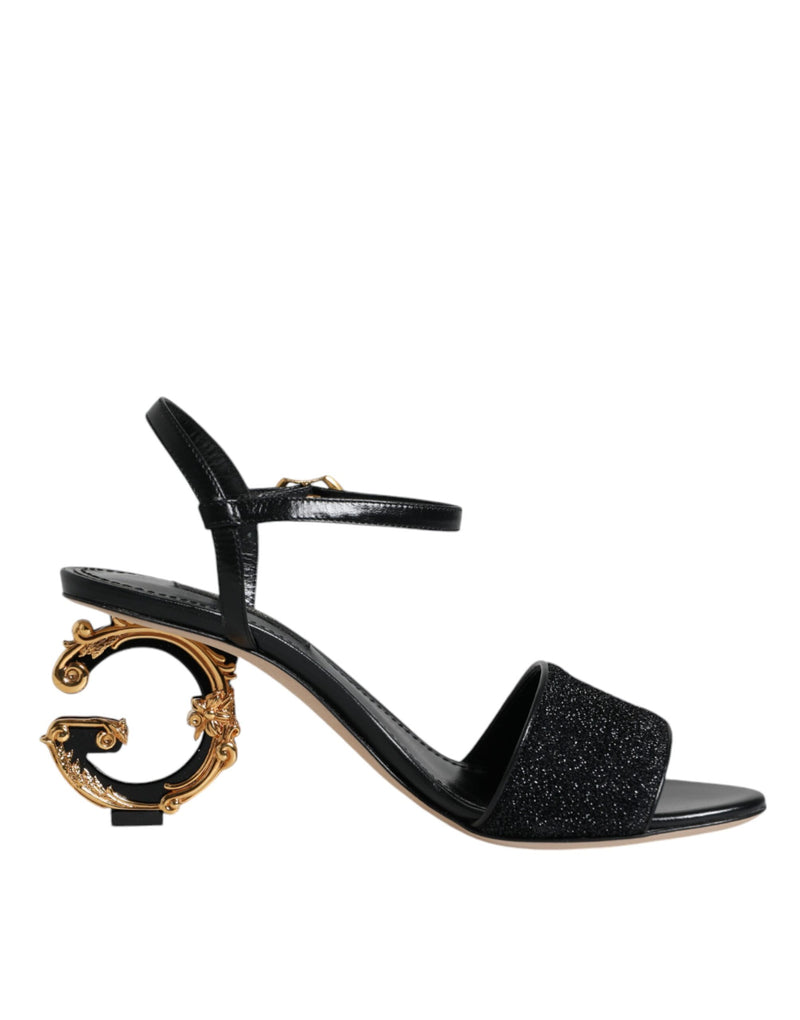 Black KEIRA Heels Ankle Strap Sandals Shoes Dolce & Gabbana