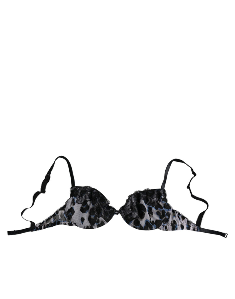 White Leopard Push Up Reggiseno Bra Underwear Roberto Cavalli