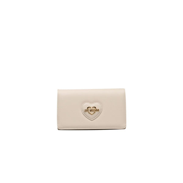 Beige Polyethylene Crossbody Bag Love Moschino