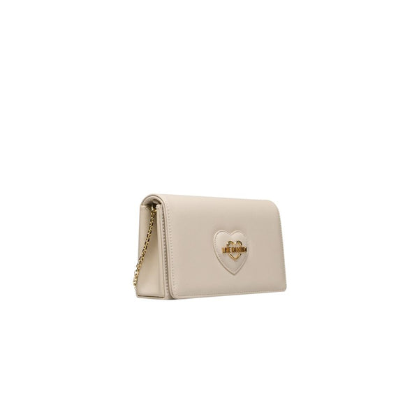 Beige Polyethylene Crossbody Bag Love Moschino