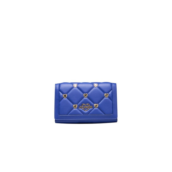 Blue Polyethylene Crossbody Bag Love Moschino