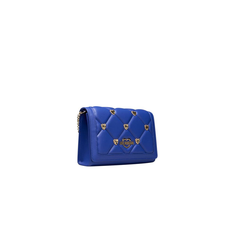 Blue Polyethylene Crossbody Bag Love Moschino