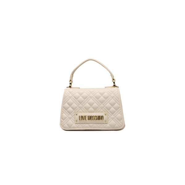 Beige Polyethylene Handbag Love Moschino