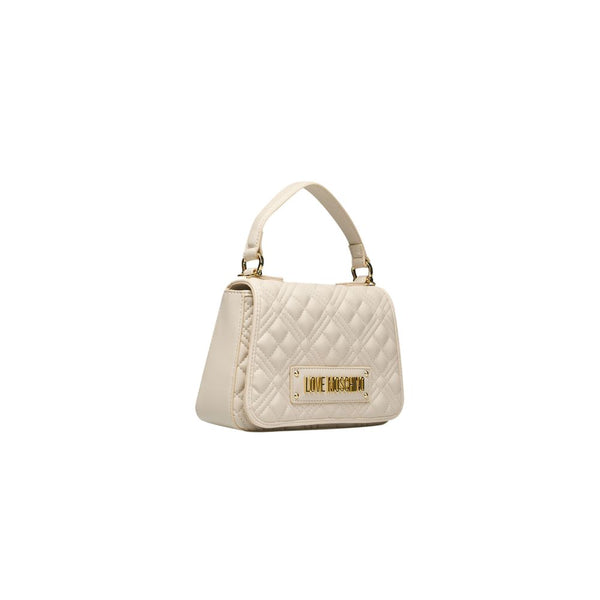 Beige Polyethylene Handbag Love Moschino