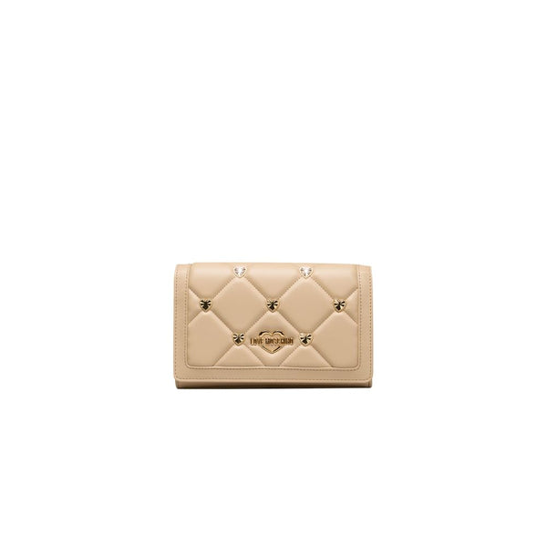 Beige Polyethylene Crossbody Bag Love Moschino