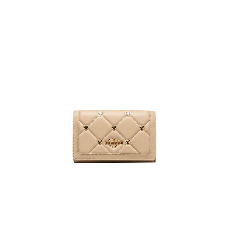 Beige Polyethylene Crossbody Bag Love Moschino