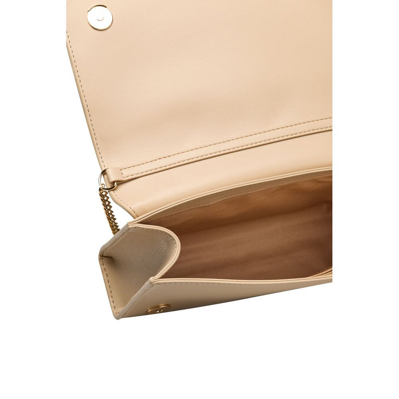 Beige Polyethylene Crossbody Bag Love Moschino