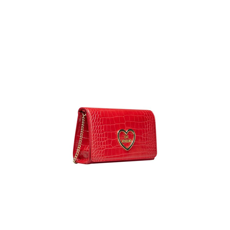 Red Polyethylene Crossbody Bag Love Moschino