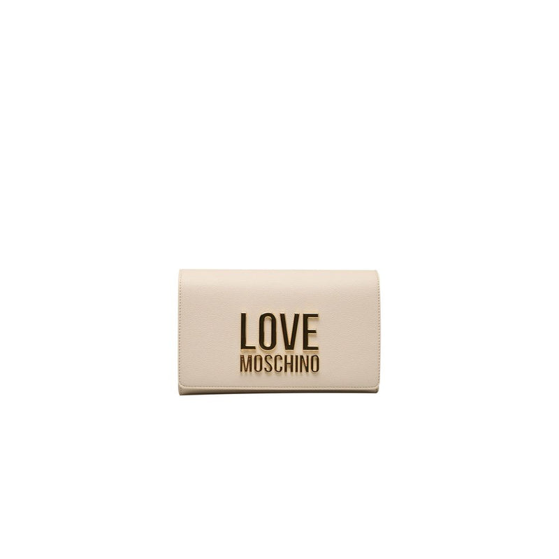 Beige Polyethylene Crossbody Bag Love Moschino