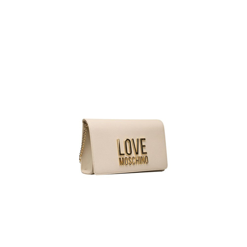 Beige Polyethylene Crossbody Bag Love Moschino