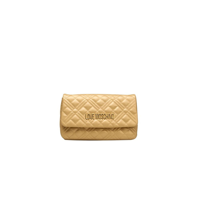 Gold Polyethylene Crossbody Bag Love Moschino