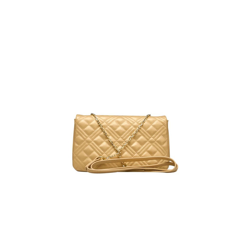 Gold Polyethylene Crossbody Bag Love Moschino