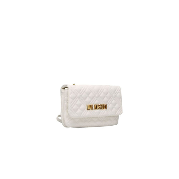 White Polyethylene Crossbody Bag Love Moschino