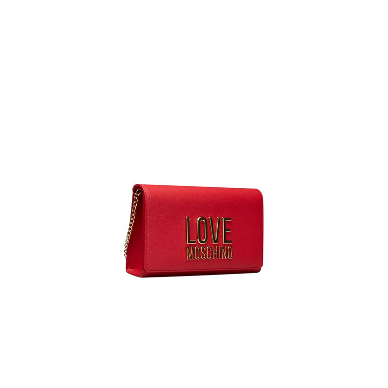 Red Polyethylene Crossbody Bag Love Moschino