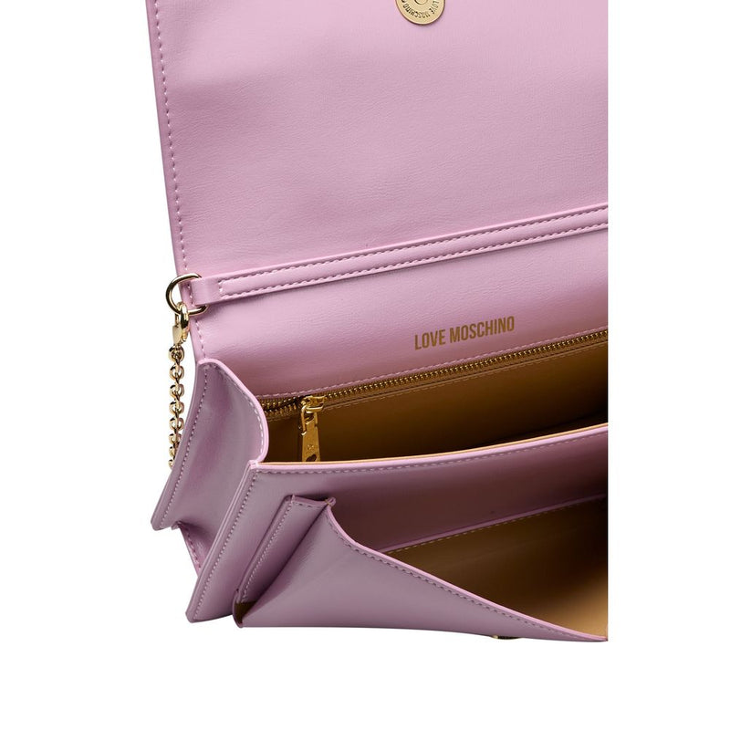 Purple Polyethylene Crossbody Bag Love Moschino