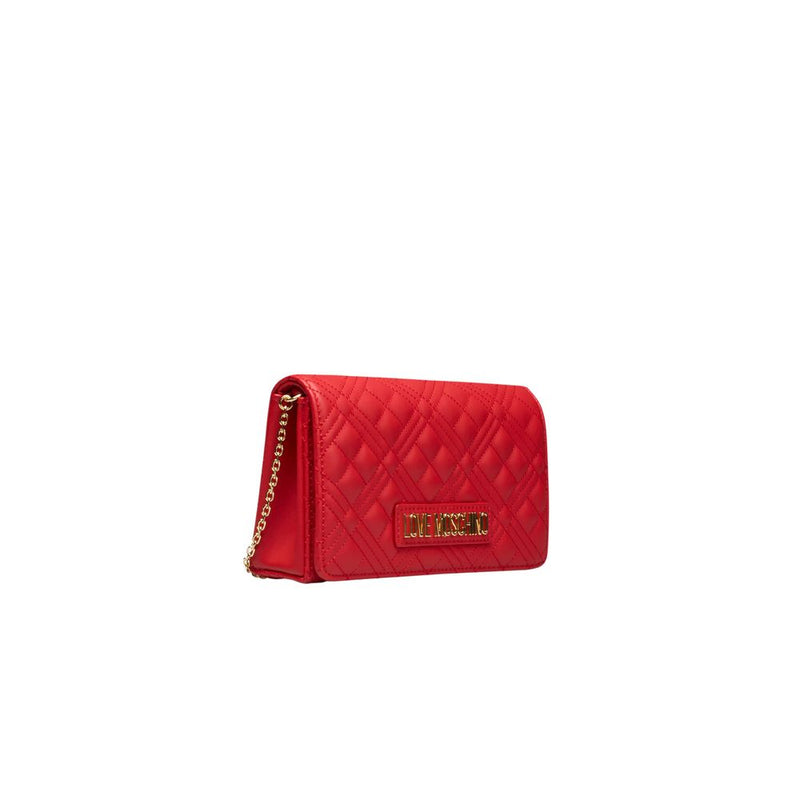 Red Polyethylene Crossbody Bag Love Moschino