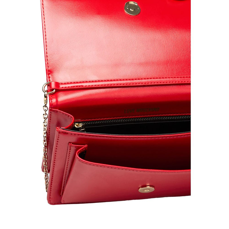 Red Polyethylene Crossbody Bag Love Moschino