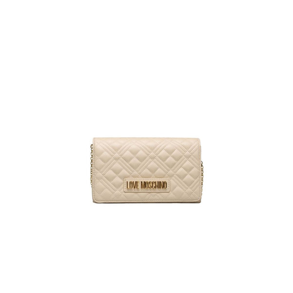 Beige Polyethylene Crossbody Bag Love Moschino