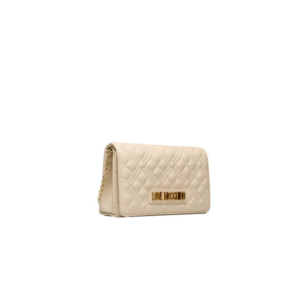 Beige Polyethylene Crossbody Bag Love Moschino