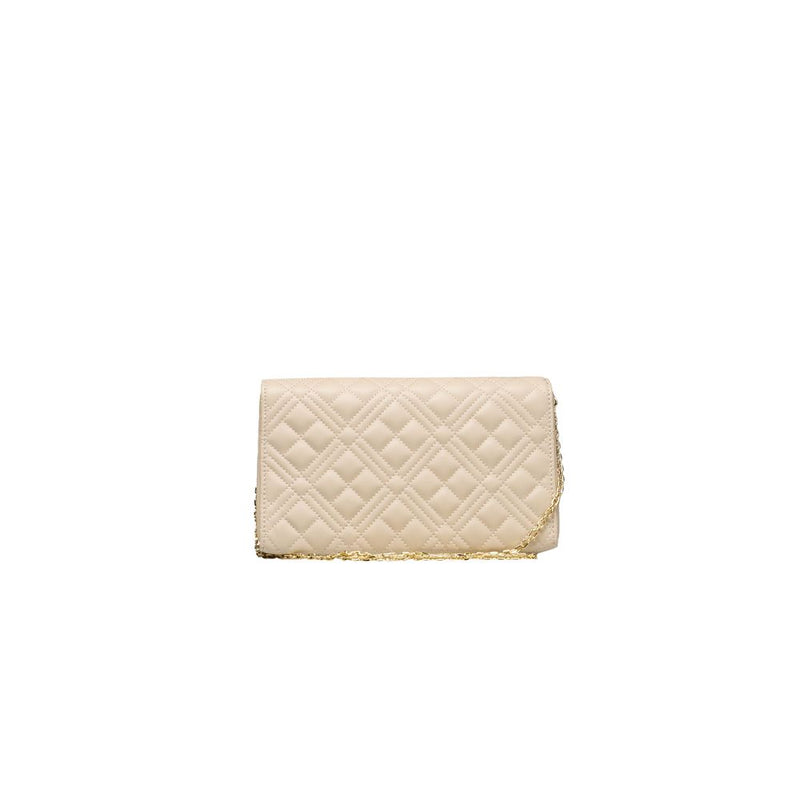 Beige Polyethylene Crossbody Bag Love Moschino