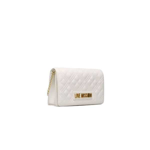 White Polyethylene Crossbody Bag Love Moschino