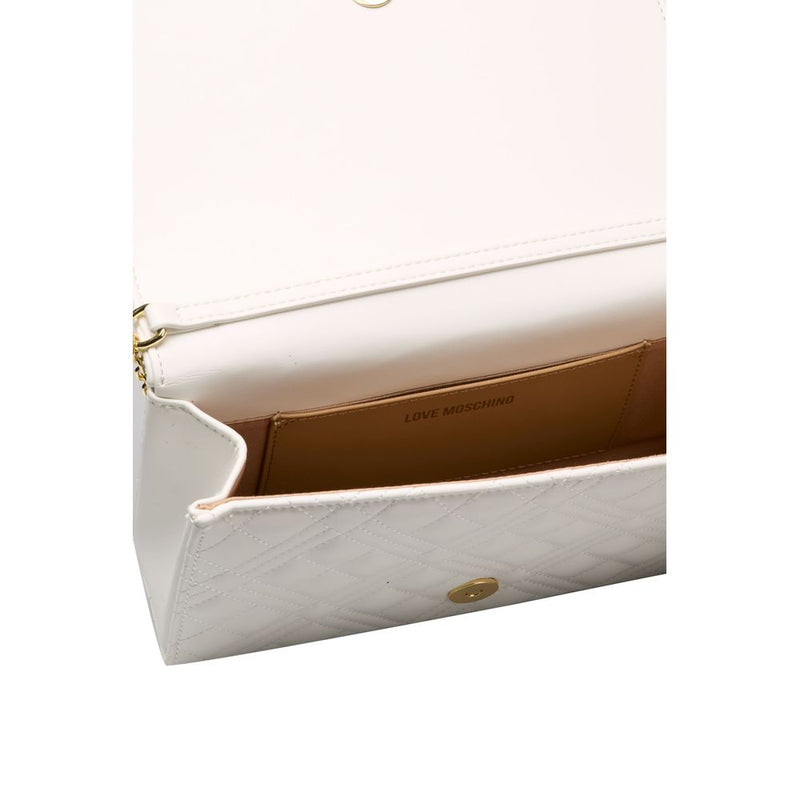 White Polyethylene Crossbody Bag Love Moschino