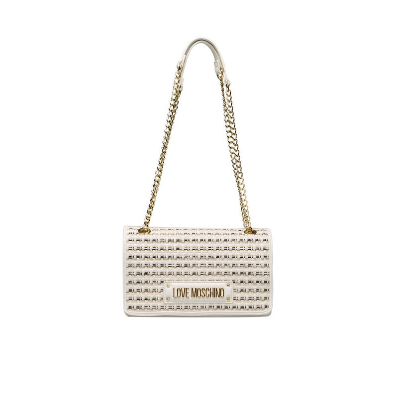 White Polyethylene Crossbody Bag Love Moschino