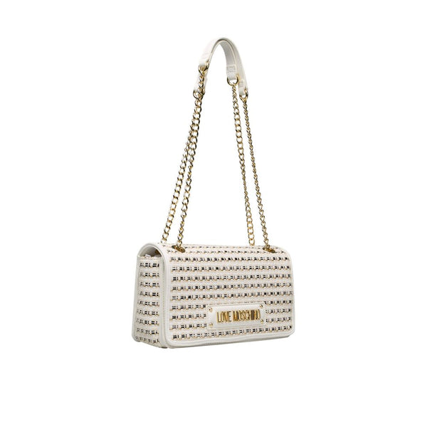 White Polyethylene Crossbody Bag Love Moschino