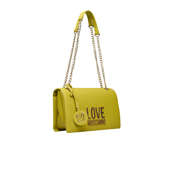 Yellow Polyethylene Crossbody Bag Love Moschino