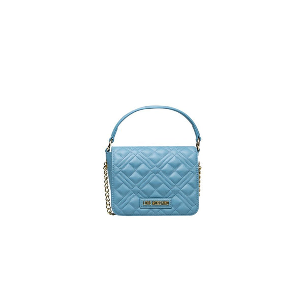 Light Blue Polyethylene Handbag Love Moschino